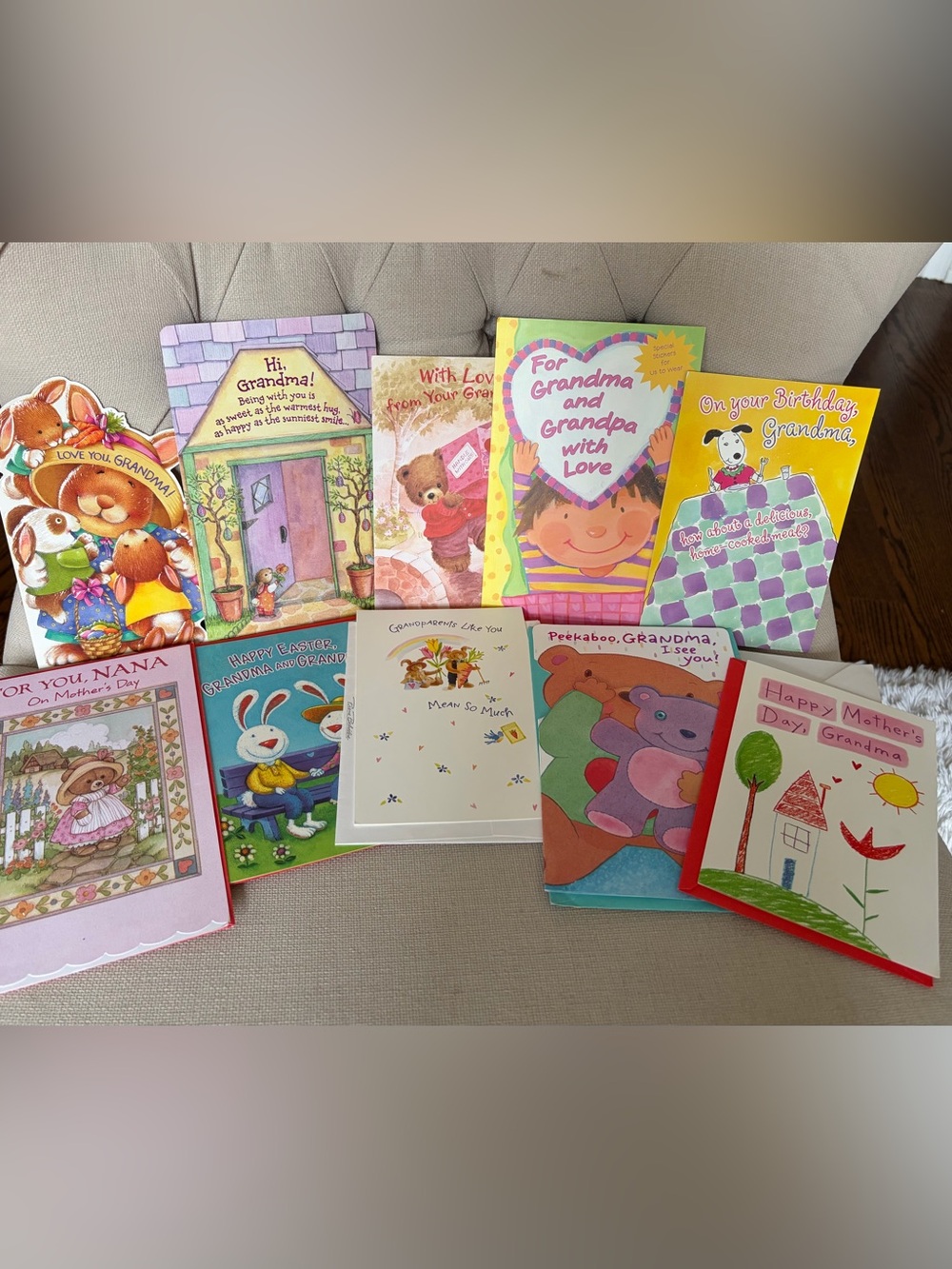 Lot of Greeting Card Set for Grandma and Grandpa, Mommy/Daddy
